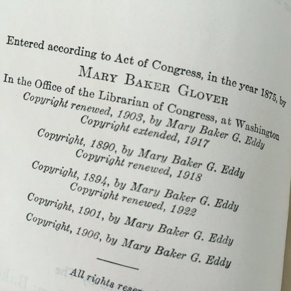 #PNK2 Science & Health Key to Scriptures AUTHORIZED EDITION Mary Baker Eddy 1906 - Picture 8 of 11